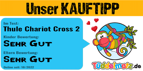 Unser Testsiegel: Sehr gut für den Thule Chariot Cross 2